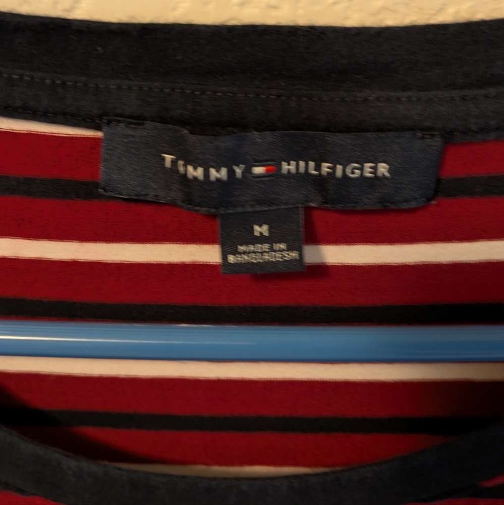 Tommy Hilfiger Red and White Striped T-Shirt Dress - Picture 3 of 4